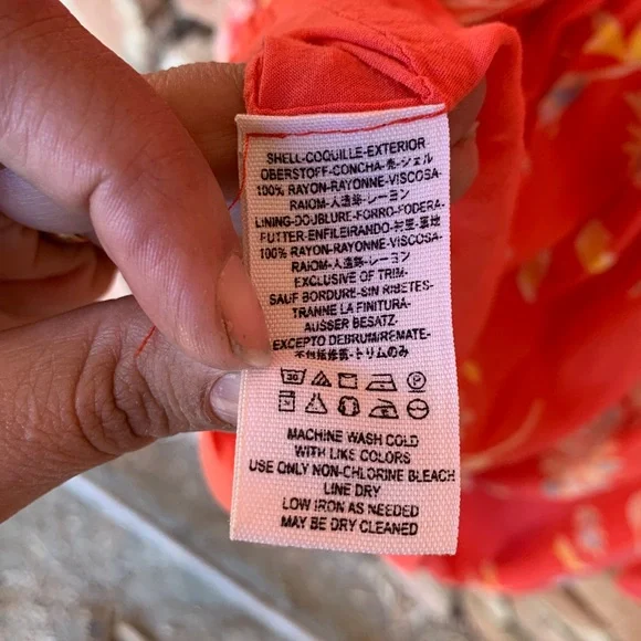 Free People Women’s XS Prairie Western Red Floral Dress Boho Puff Sleeve Peasant - Picture 11 of 12